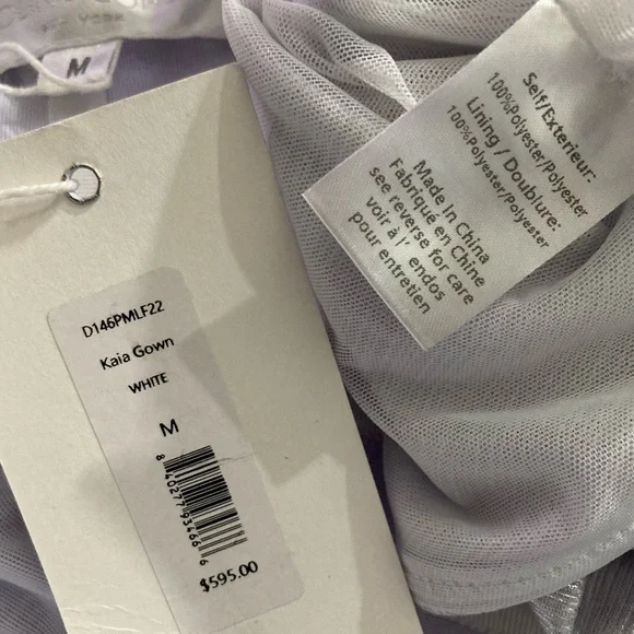 Caroline Constas Kaia Silver Gown NWT - Picture 14 of 17